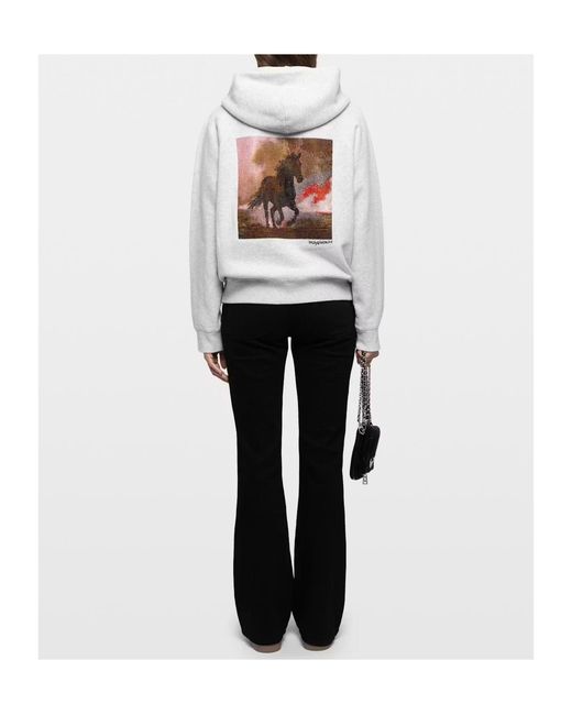 Zadig & Voltaire White Long-Sleeve Hooded Sweatshirt