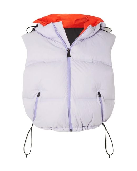 Aztech Mountain Multicolor Snowbird Hooded Quilted Shell Down Gilet
