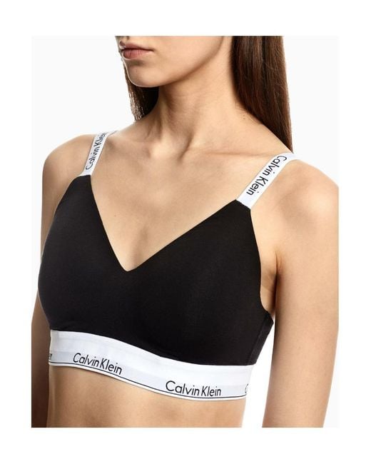 Calvin Klein Black Cotton Light-Lined Bra