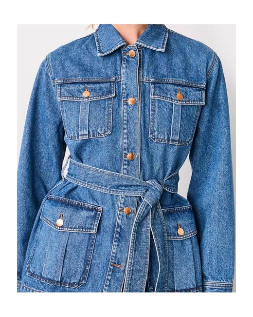 Officine Generale Blue Long-Sleeved Denim Jacket