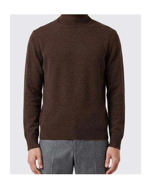 Paolo Pecora Brown Turtleneck Jumper for men