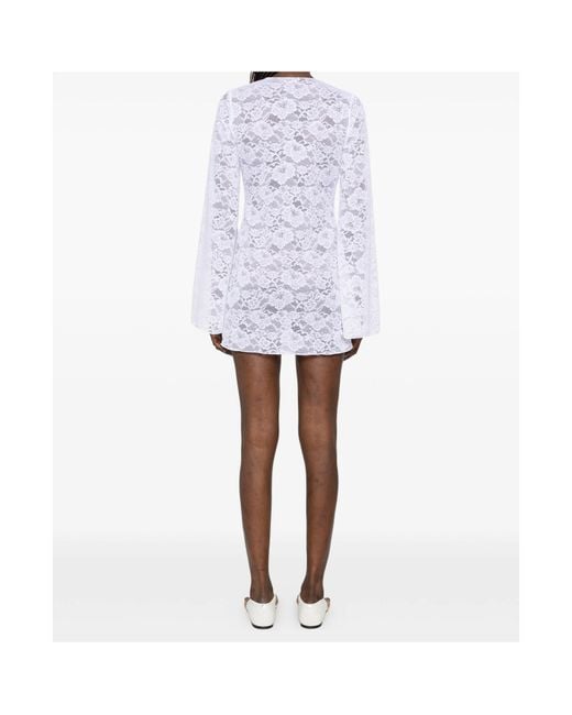 Oseree White Lace Beach Dress
