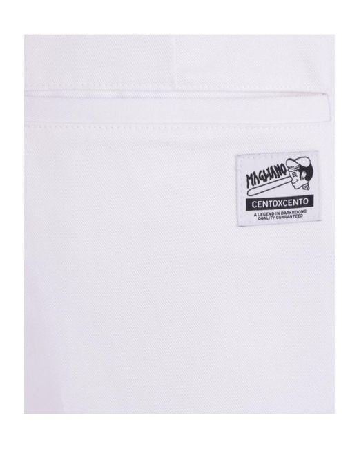 Magliano White Belted Casual Pants for men