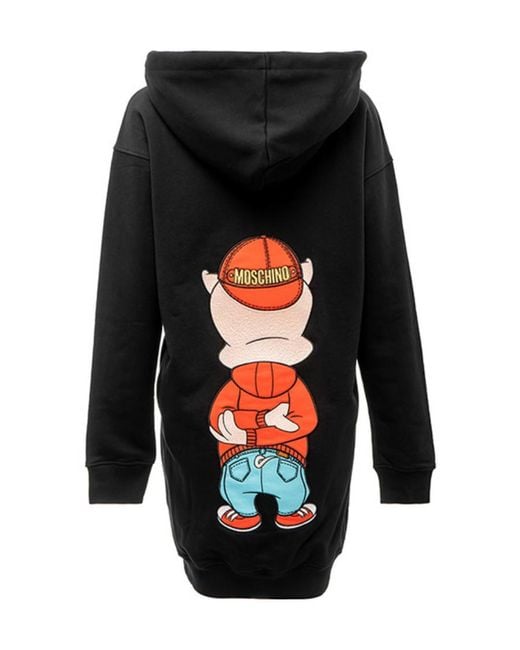Moschino Black Logo Sweater Dress