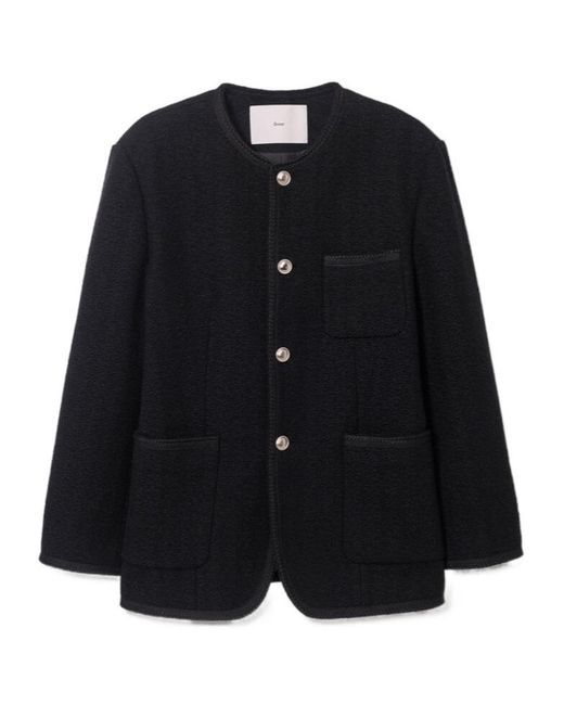 DUNST Blue Crew Neck Three-Pocket Jacket for men