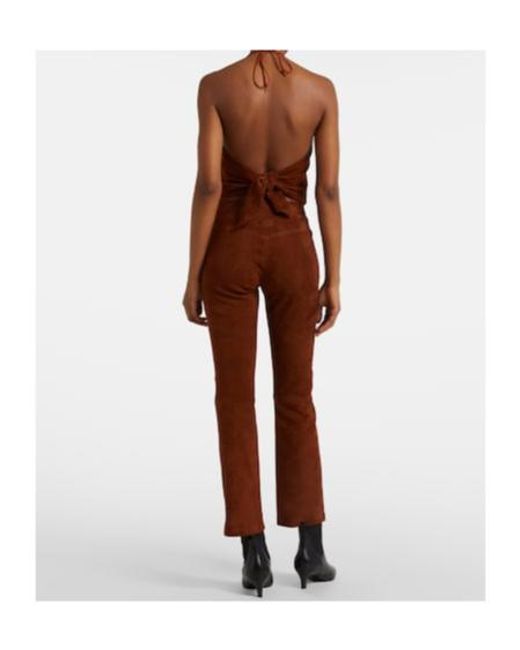 Stouls Brown Halterneck Suede Top