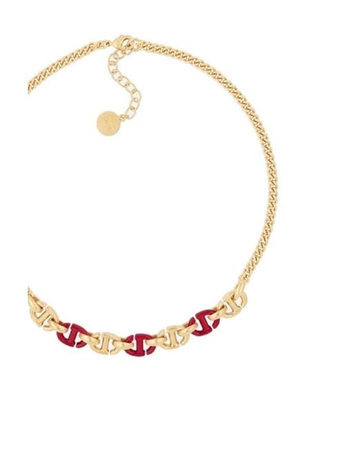 Dior Metallic Logo Necklace