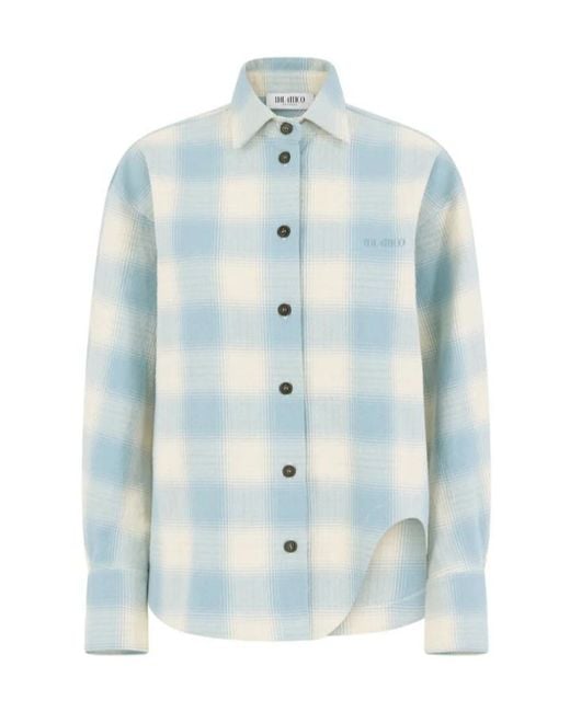 The Attico Blue The Eliza Checked Shirt