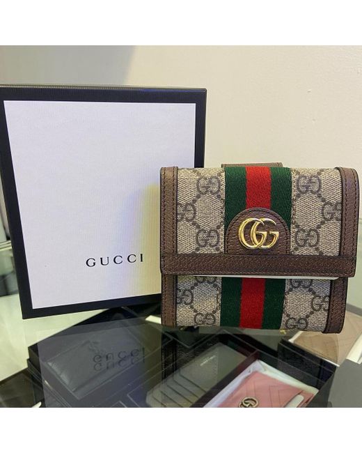 Gucci Multicolor Ophidia Gg Card Case Wallet