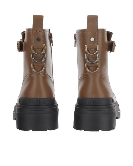 Pinko Brown Mia 21 Ankle Boots