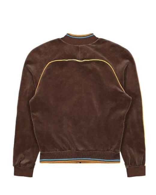 Casablanca Brown Velour Track Jacket for men