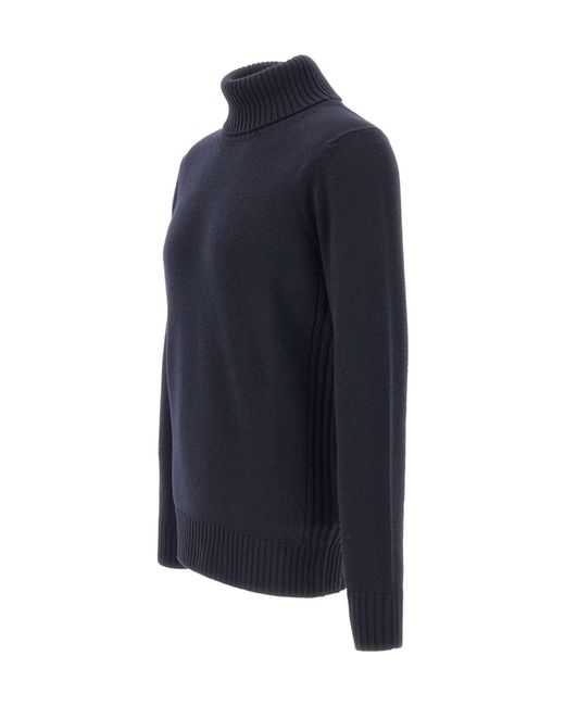 Kangra Cashmere Blue Kangra Turtleneck Ribbed Jumper for men
