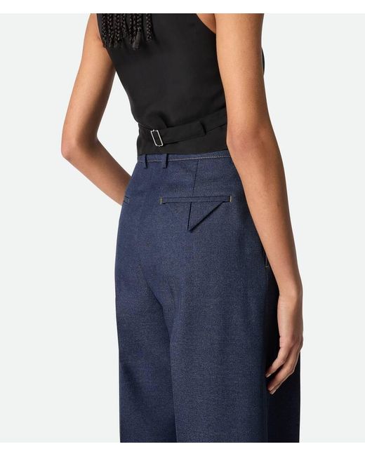Bottega Veneta Blue Tapered Leg Trousers