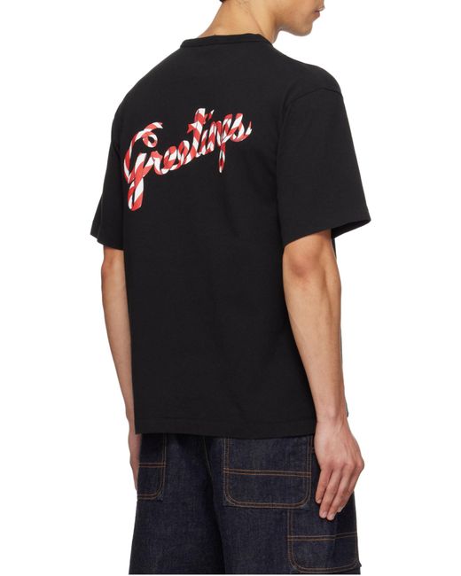 KENZO Black Winter Holidays Oversized T-Shirt for men
