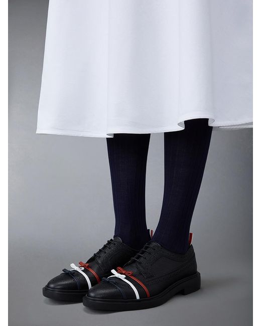 Thom Browne Black Bow Detailed Longwing Brogues