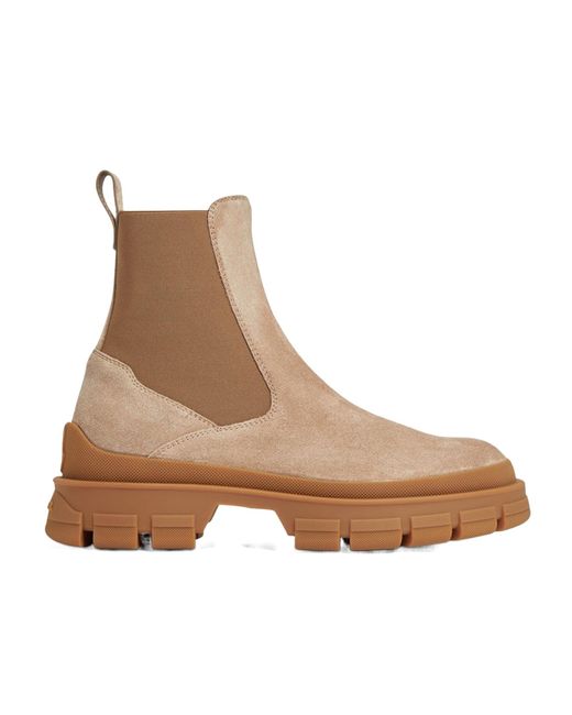 Moncler Brown Thick Sole Short Boot
