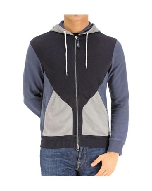 Armani Jeans Blue Hoded Zipper Casual Jacket for men