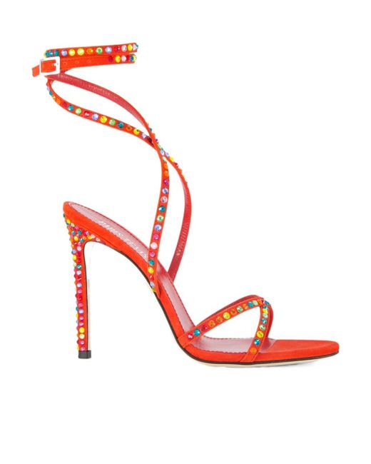 Paris Texas Red Open-Toed High-Heeled Sandals