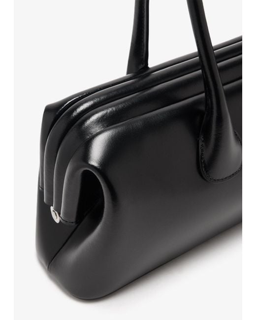 OSOI Black Boat Magnetic Fastened Handbag