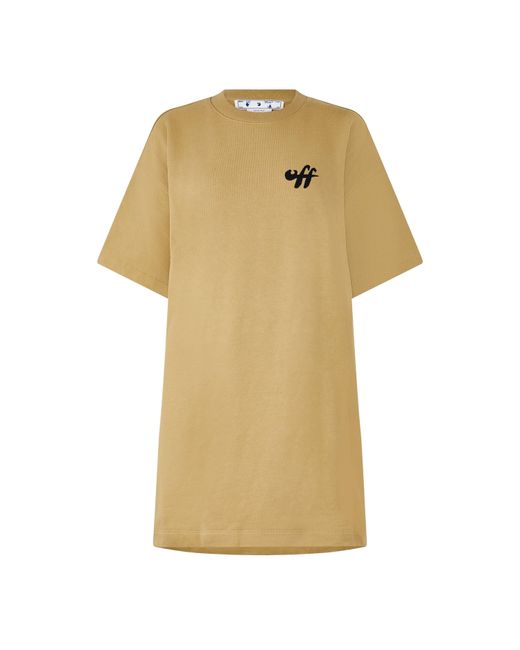 Off-White c/o Virgil Abloh Yellow Printed Short-Sleeved T-Shirt