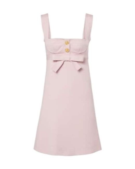 Giambattista Valli Pink Bow-Detail Crêpe Minidress