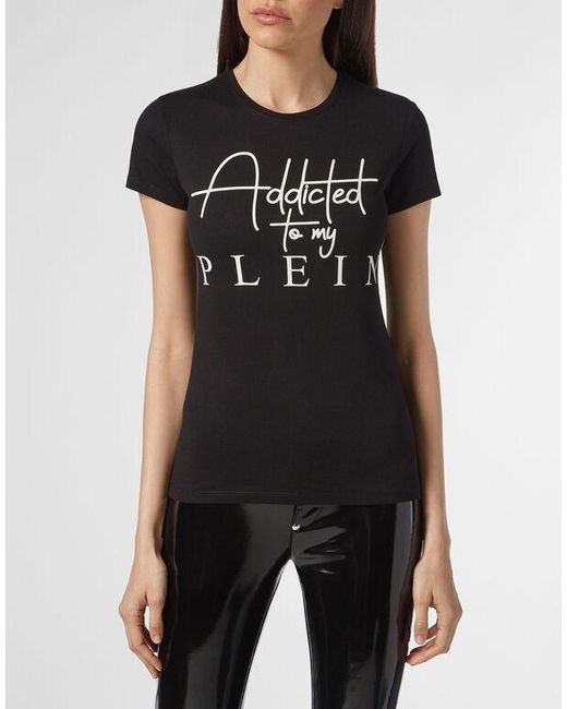 Philipp Plein Black Logo Details T-Shirt
