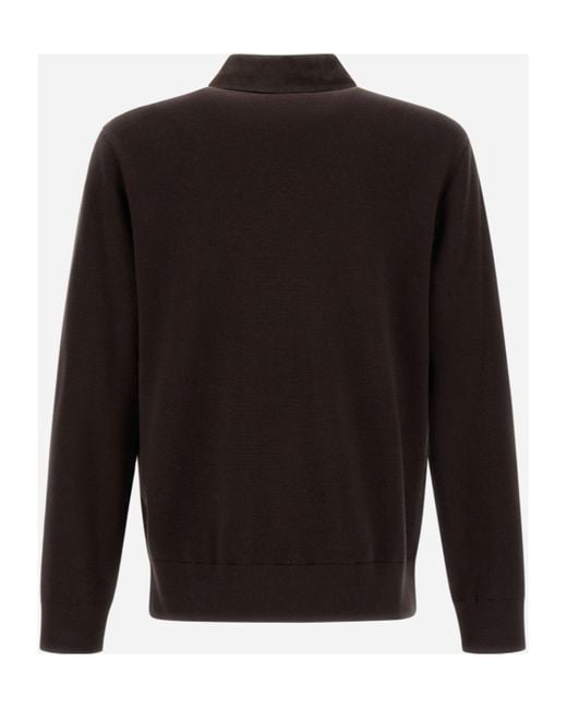 Herno Black Suede Panelled Shirt Jacket for men