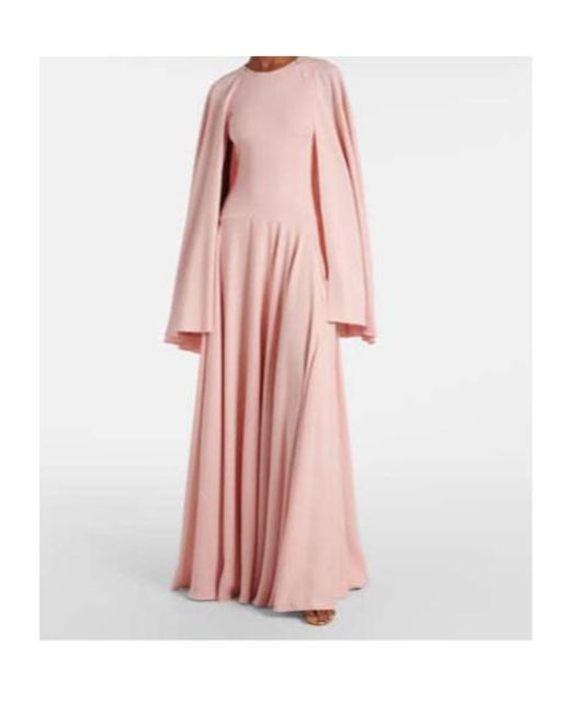 Giambattista Valli Pink Pleated Caped Gown