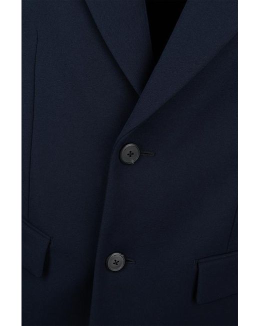 Prada Blue Long-Sleeved Coat for men