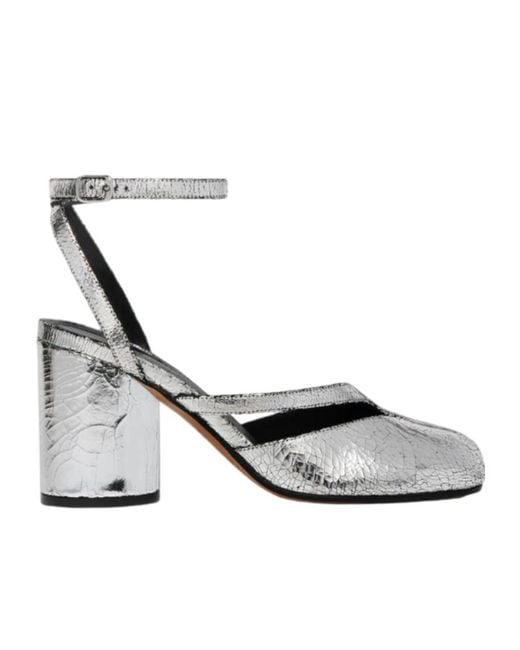 Maison Margiela White Strap Buckle Heeled Sandals