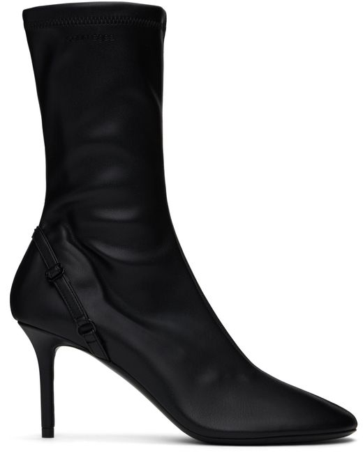Courreges Black Courrèges Oblique Zipped Boots