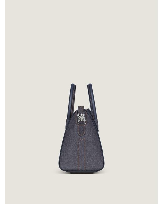 Givenchy Blue Mini Antigona Denim Bag