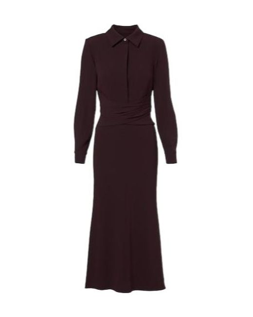 Roland Mouret Purple Draped Crêpe Midi Dress