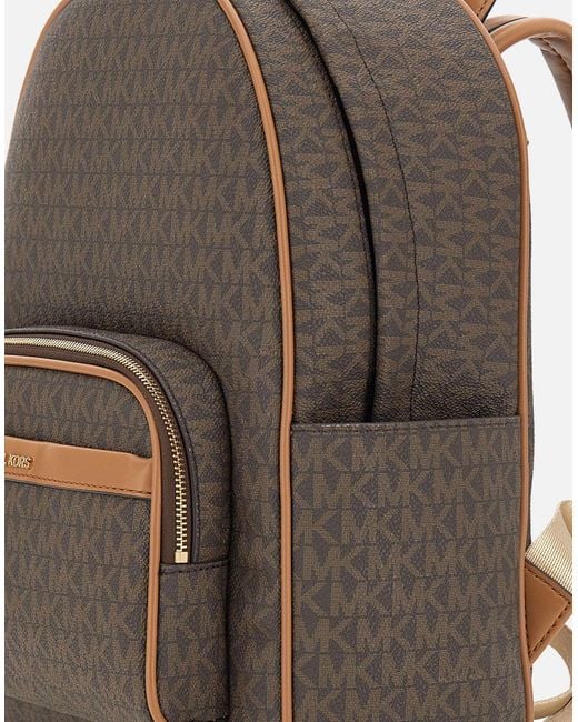 MICHAEL Michael Kors Gray Bex Medium Signature Logo Backpack