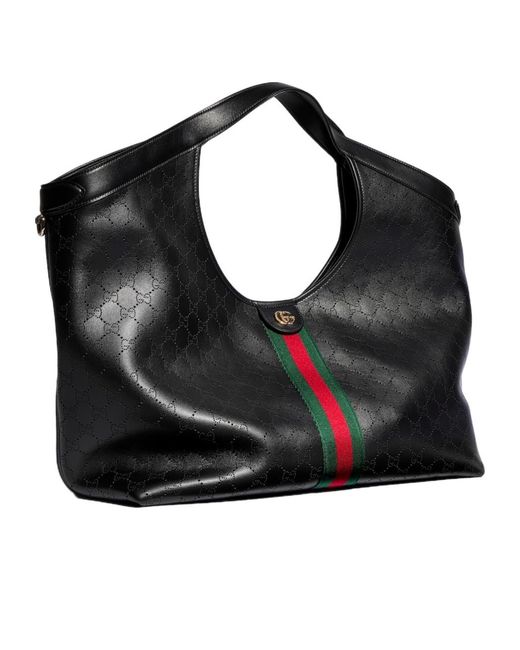 Gucci Black Giglio Large Tote Bag