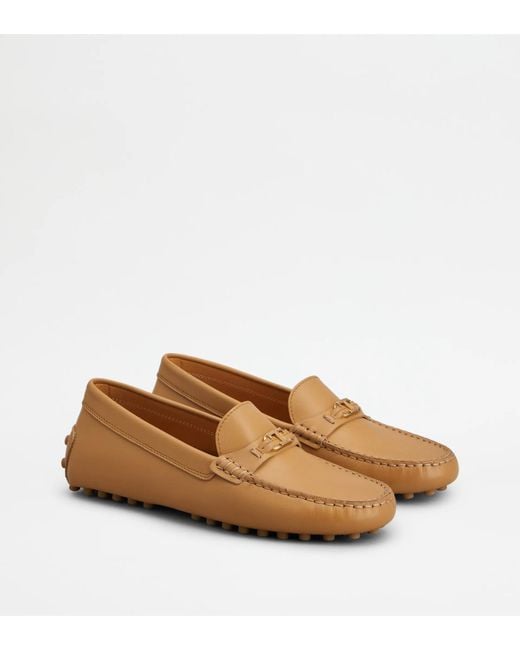 Tod's Brown Round-Toe Loafers
