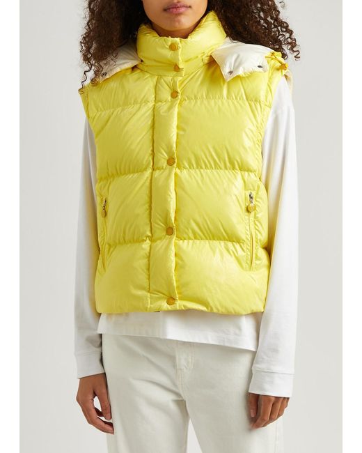 Moncler Yellow Detachable Hood Down Jacket