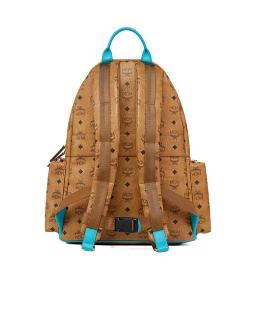 MCM Blue Dj Khaled Logo Backpack for men
