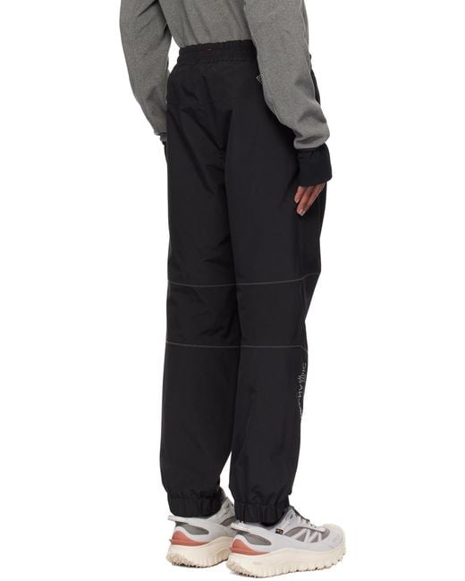 Moncler Black Grenoble Logo Embossed Drawstring Track Pants for men