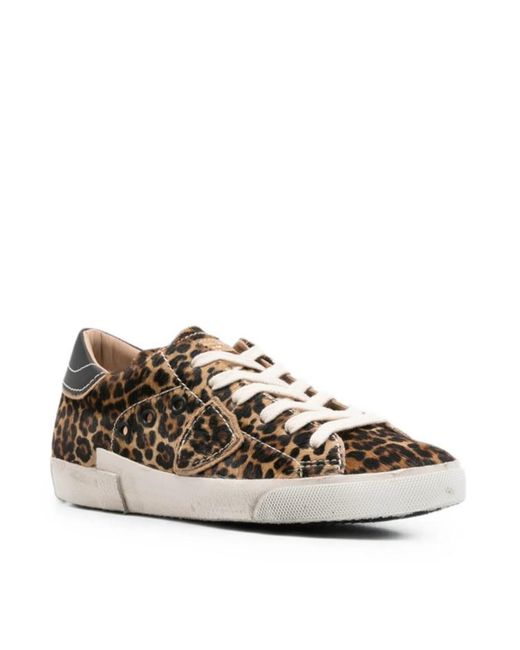 Philippe Model Brown Lace-Up Sneakers