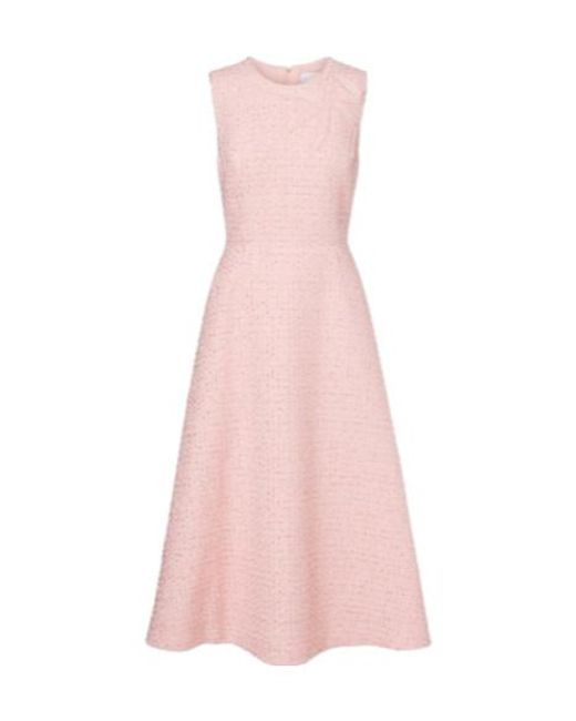 Carolina Herrera Pink Bow-Detail Midi Dress