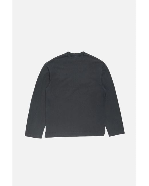 Acne Gray Logo Long-Sleeve T-Shirt for men
