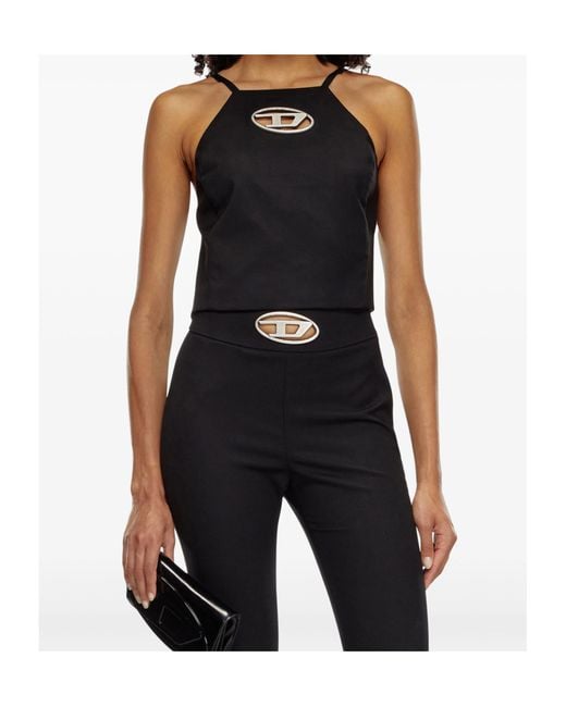 DIESEL Black T-Wilight Logo Plaque Top