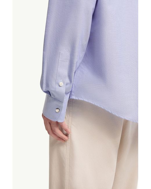 Moncler Blue Cotton Shirt for men
