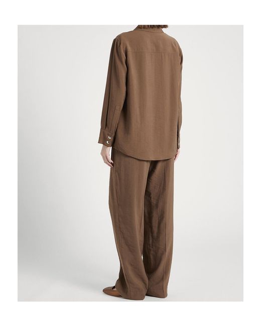 MAX&Co. Brown Long Sleeve Shirt