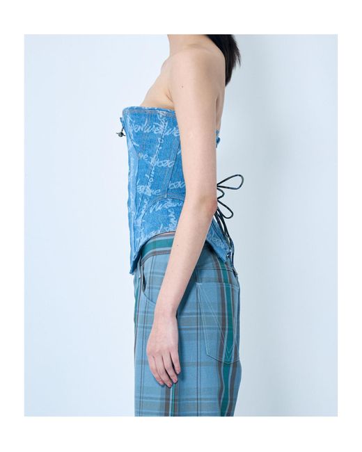 Vivienne Westwood Blue Denim Cobrax Corset Top