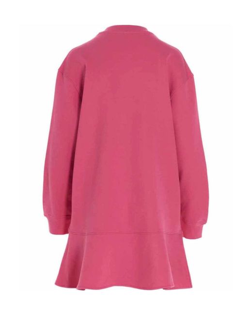 Moschino Pink Teddy Bear-Print Sweatshirt Dress