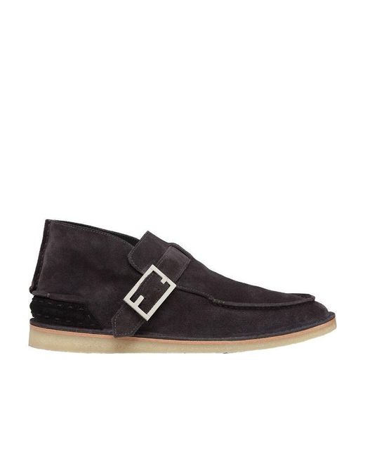 Fendi Black Suede Desert Boots for men