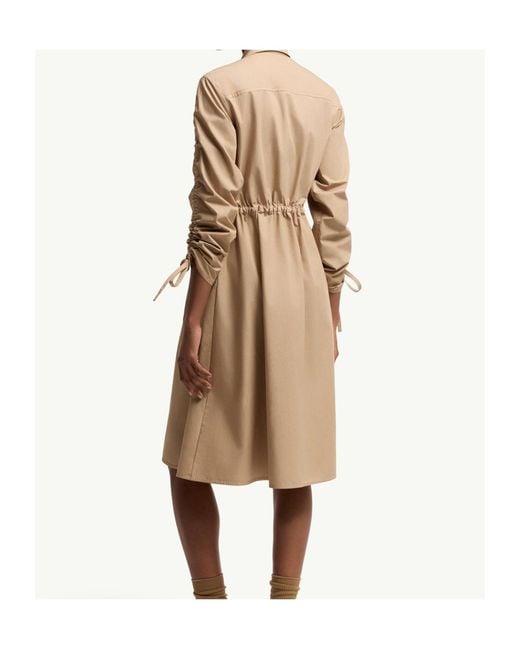 Moncler Natural Cotton Poplin Shirt Dress