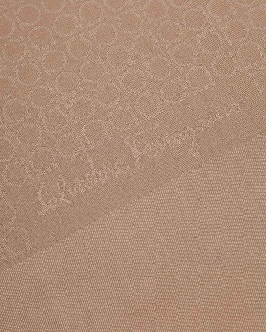Ferragamo Natural Logo Tassel Scarf